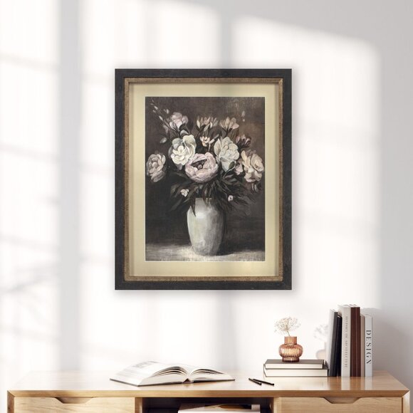 16x20‎ Moody Peony Vase Framed Wall Art – My Texas House 2025 - Picture 2 of 8